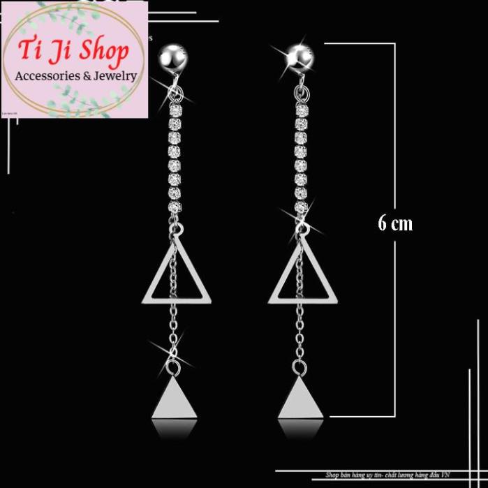 BÔNG TAI NỮ INOX TÒN TEN THỜI TRANG HÀN QUỐC sáng, đẹp, không đen
