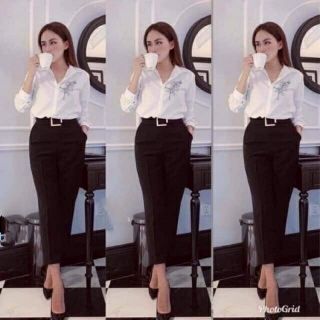 QUẦN BAGGY ĐAI VUÔNG KHÓA SƯỜN CẠP CAO