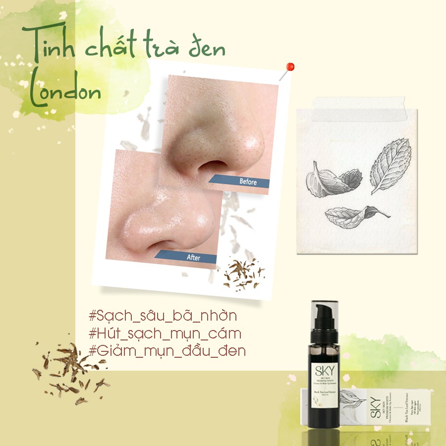 Sữa Rửa Mặt Trà Đen SKY USA + Tặng Khăn Giấy Tẩy Trang Farm Skin + 2 Mask Cá Tầm | BigBuy360 - bigbuy360.vn