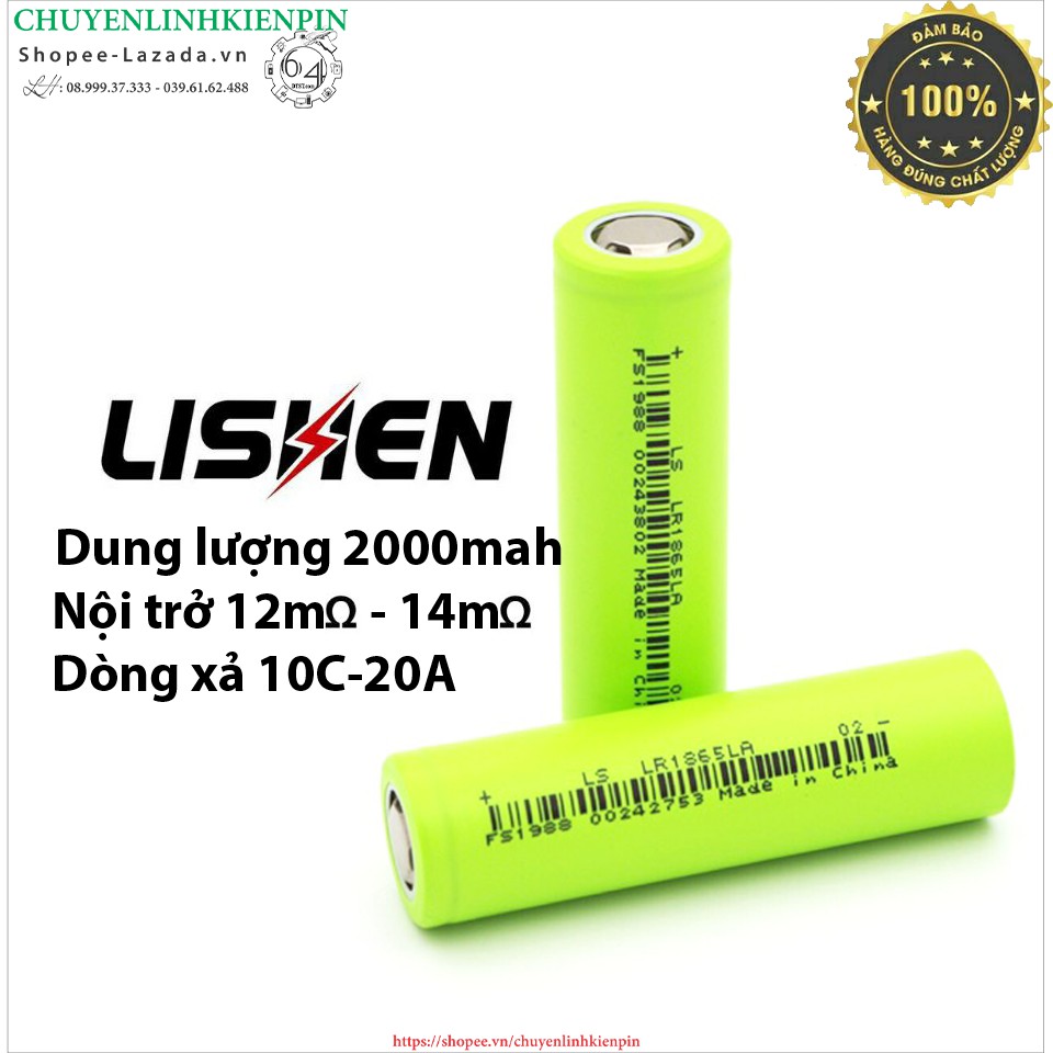 Cell pin Lishen 18650 DL2000Mah chính hãng ( BL64_34 )