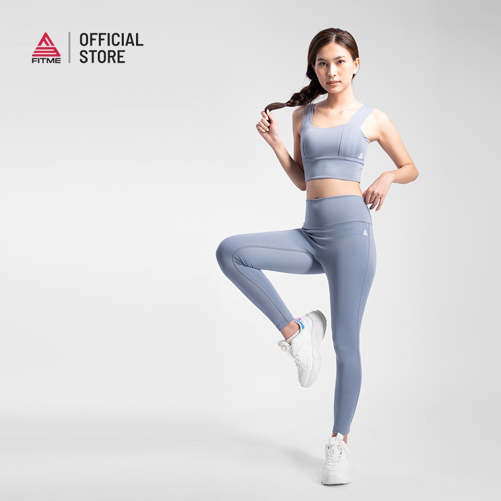 Set quần áo thể thao nữ Fitme áo bra tập gym Delta, quần legging dài cạp cao hỗ trợ tập yoga tốt