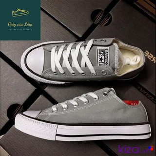 [TẶNG HỘP] GIÀY THỂ THAO NAM NỮ CV XÁM CỔ THẤP CAO CẤP