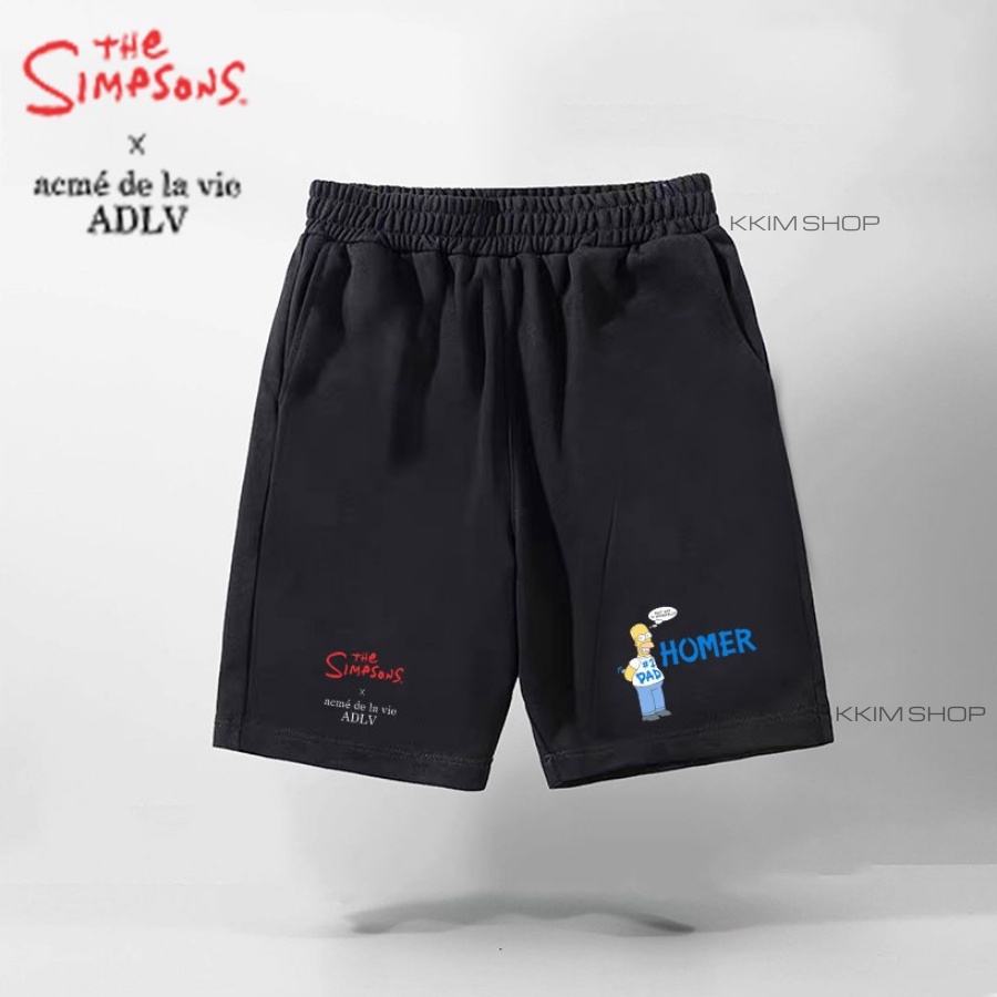 QUẦN SHORT ADLV The Simpsons Nam Nữ, quần đùi thun unisex form rộng thể thao, lửng cộc ngắn mặc nhà KKIMSHOP
