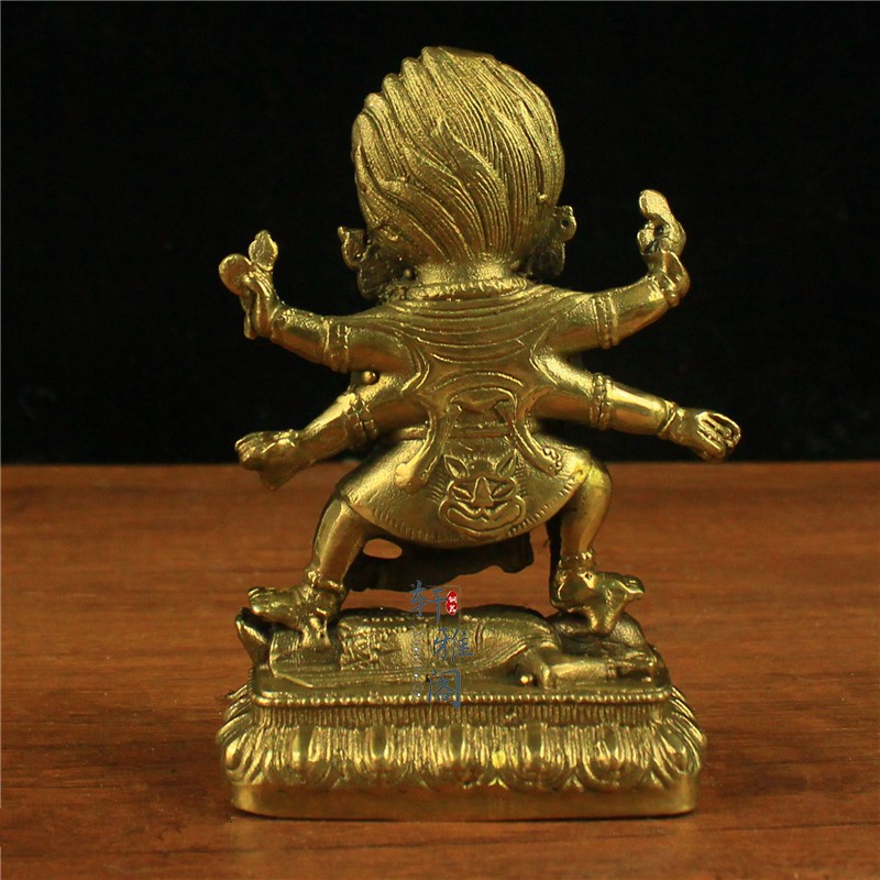 Tôn tượng Mahakala sáu tay 12cm - Pháp khí Mật tông - Phật giáo Tây Tạng