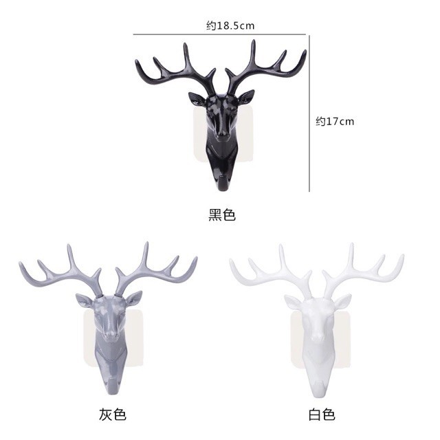 Móc ba chiều hình đầu hươu siêu chắc