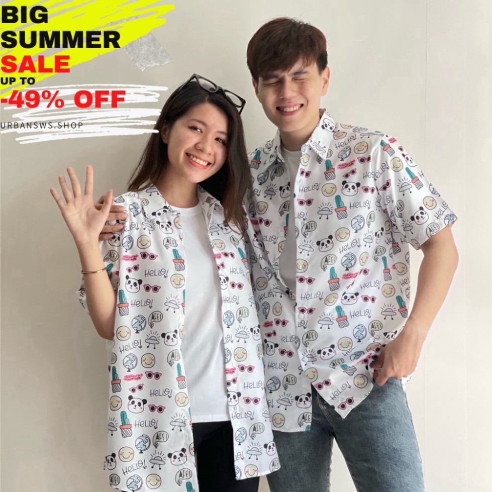 (SALE OFF) Áo Sơ Mi Lụa Mềm Mịn, In 3D, Form Rộng, Unisex, Bắt Trending Cho Các Bạn Trẻ