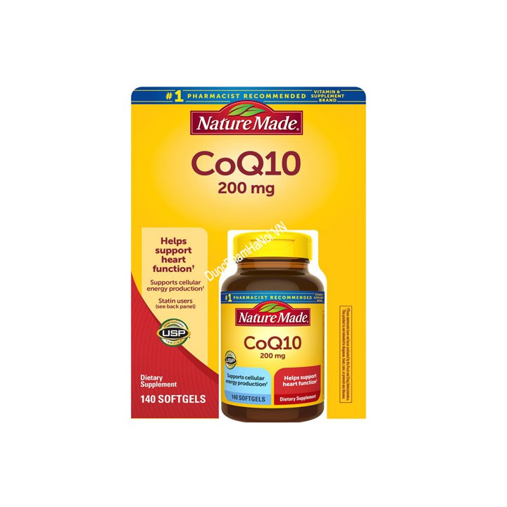 Nature Made CoQ10 200mg 140v hỗ trợ tim mạch