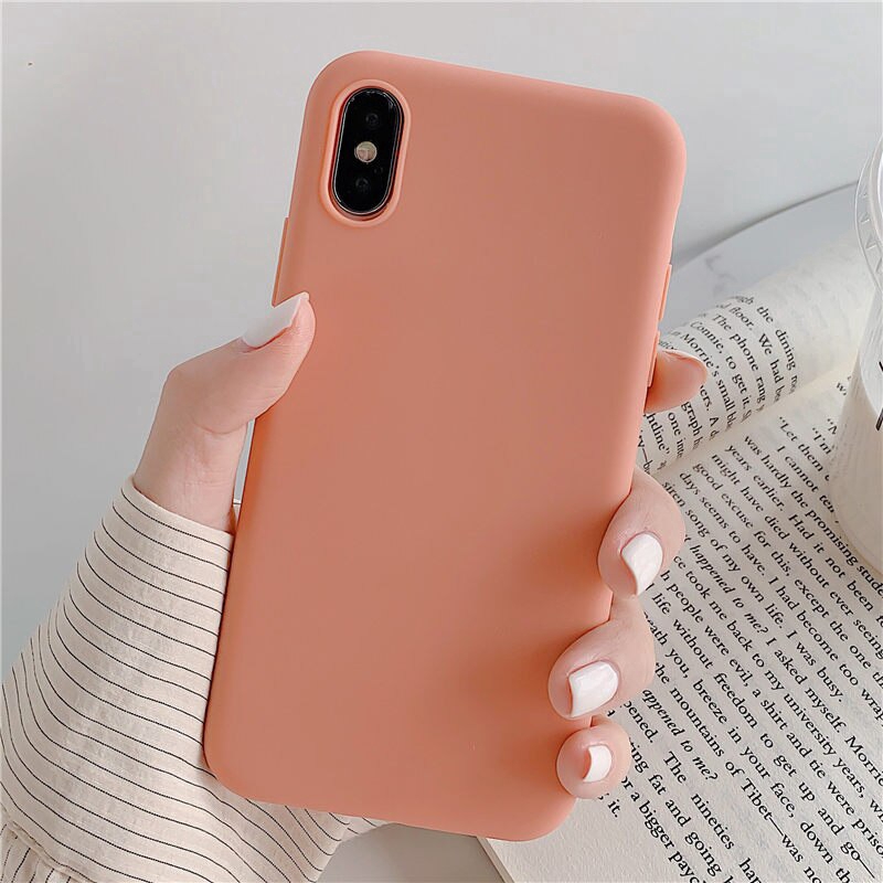 Ốp điện thoại bằng TPU silicon màu sắc ngọt ngào cho Apple iPhone 11 Pro 6 6S 7 8 Plus X XR XS Max