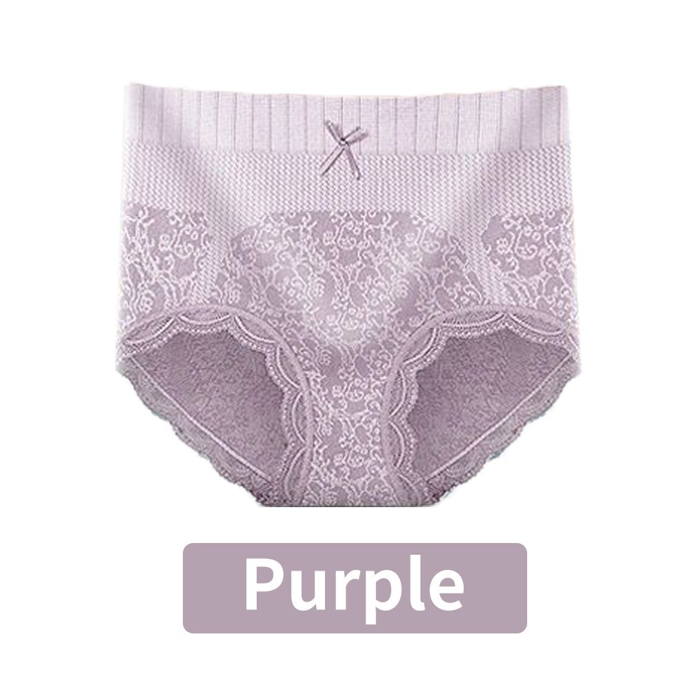 Quần lót tam giác nữ cotton kháng khuẩn cạp cao big size HEYPANG Quần lót nữ phối ren dễ thương VN003