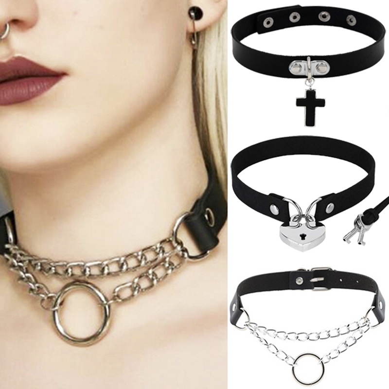 Vòng Cổ Choker Da Đính Đinh Tán Phong Cách Kpop