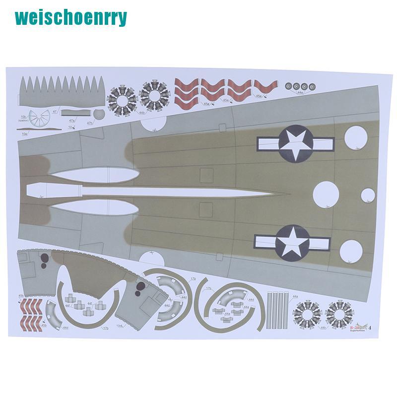 Rér●Mô Hình Máy Bay Ném Bom B-29 3D Bằng Giấy Tỉ Lệ 1: 47