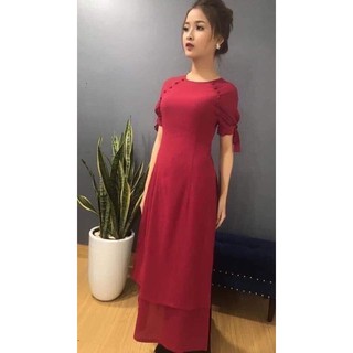 Áo dài cách tân 4 tà vải chifon kèm quần