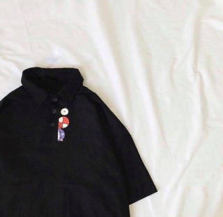 Áo polo SPIDERMAN đen và trắng