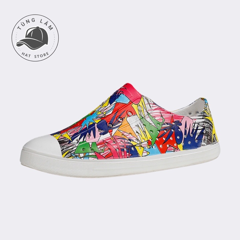 Giày nhựa WNC NATIVE đi mưa đi biển nam nữ thời trang nhựa xốp siêu nhẹ siêu mềm không thấm nước-