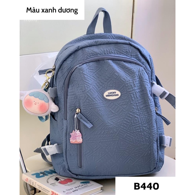 Balo đi học ulzzang hàn quốc, cặp sách nữ cấp 2, cấp 3 đẹp basic giá rẻ B440