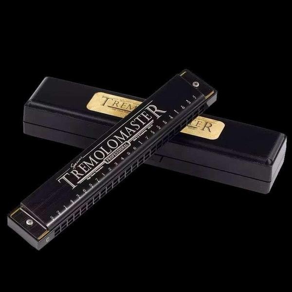 Kèn harmonica Kongsheng Tremolo Master 24 lỗ key C Đen xám