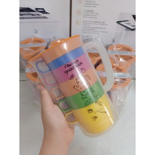 BỘ 5 LY VÀ BÌNH NƯỚC RAINBOW LOCK&LOCK-HPP514S5 (BỘ 5 CHÉN)
