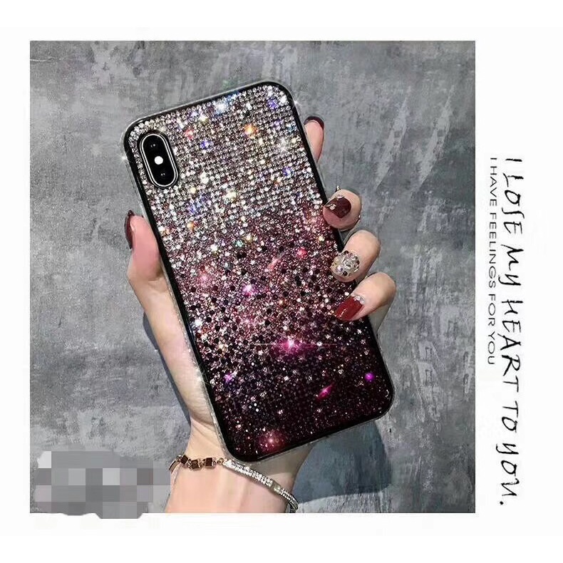 Vỏ Bao Da Điện Thoại tpu Mềm Đính Đá Lấp Lánh Cho samsung galaxy s23 s22 ultra s20 s21 note10 20 Ốp