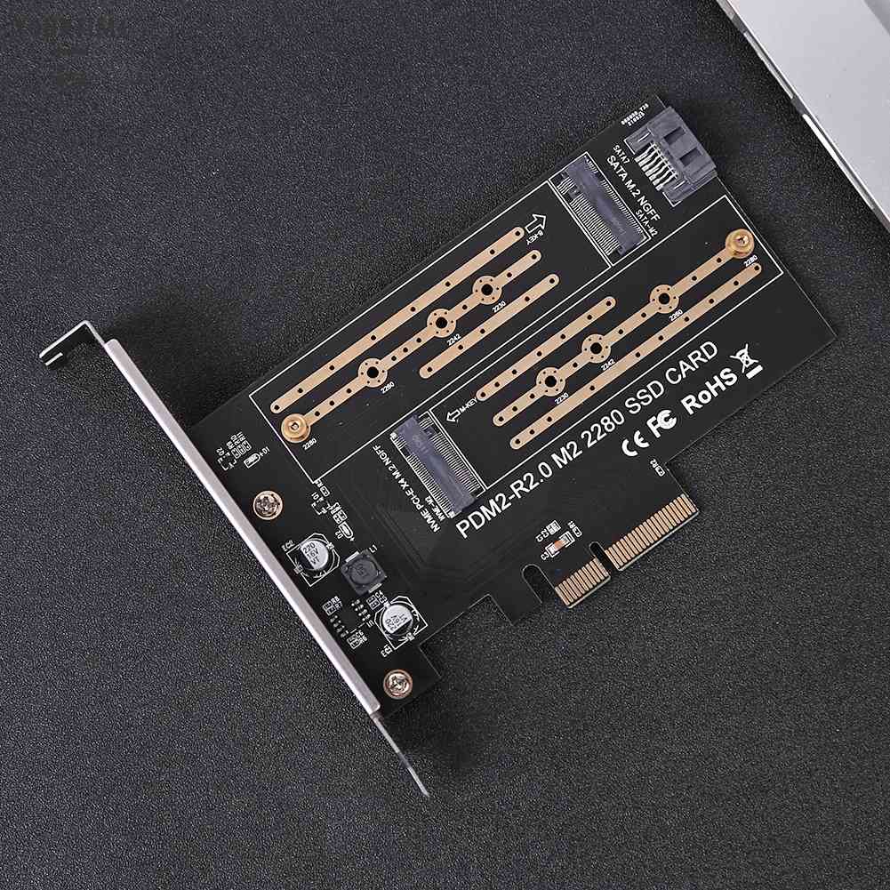 Card Mở Rộng M.2 NVME Sang PCIE SSD B Key SSD Sang PCI-E 3.0 X4 SATA Thẻ
