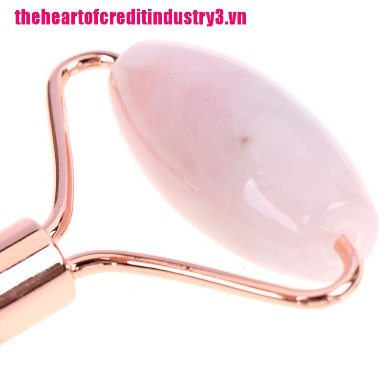 INS Facial Massage Crystal Roller Jade Roller Stone Natural Rose Beauty Skin Tool