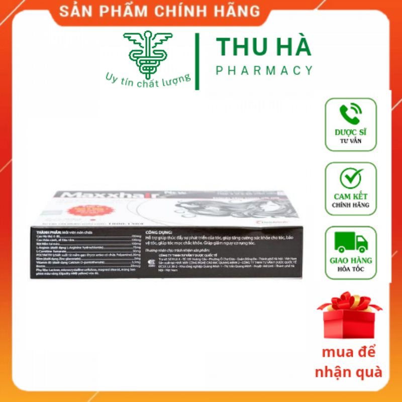 [Chính Hãng] Maxxhair viên uống Maxxhair giúp tóc mọc chắc khỏe và giảm nguy cơ rụng tóc