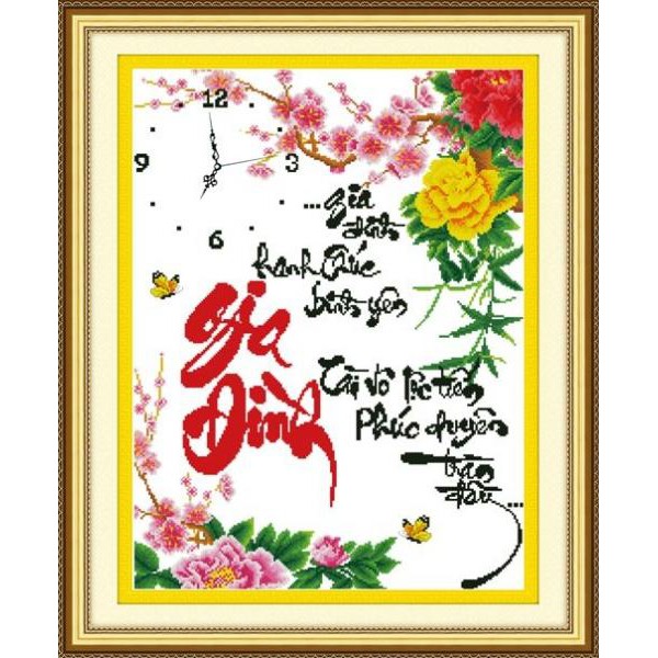 Tranh thêu chữ thập Gia Đình DLH-222772