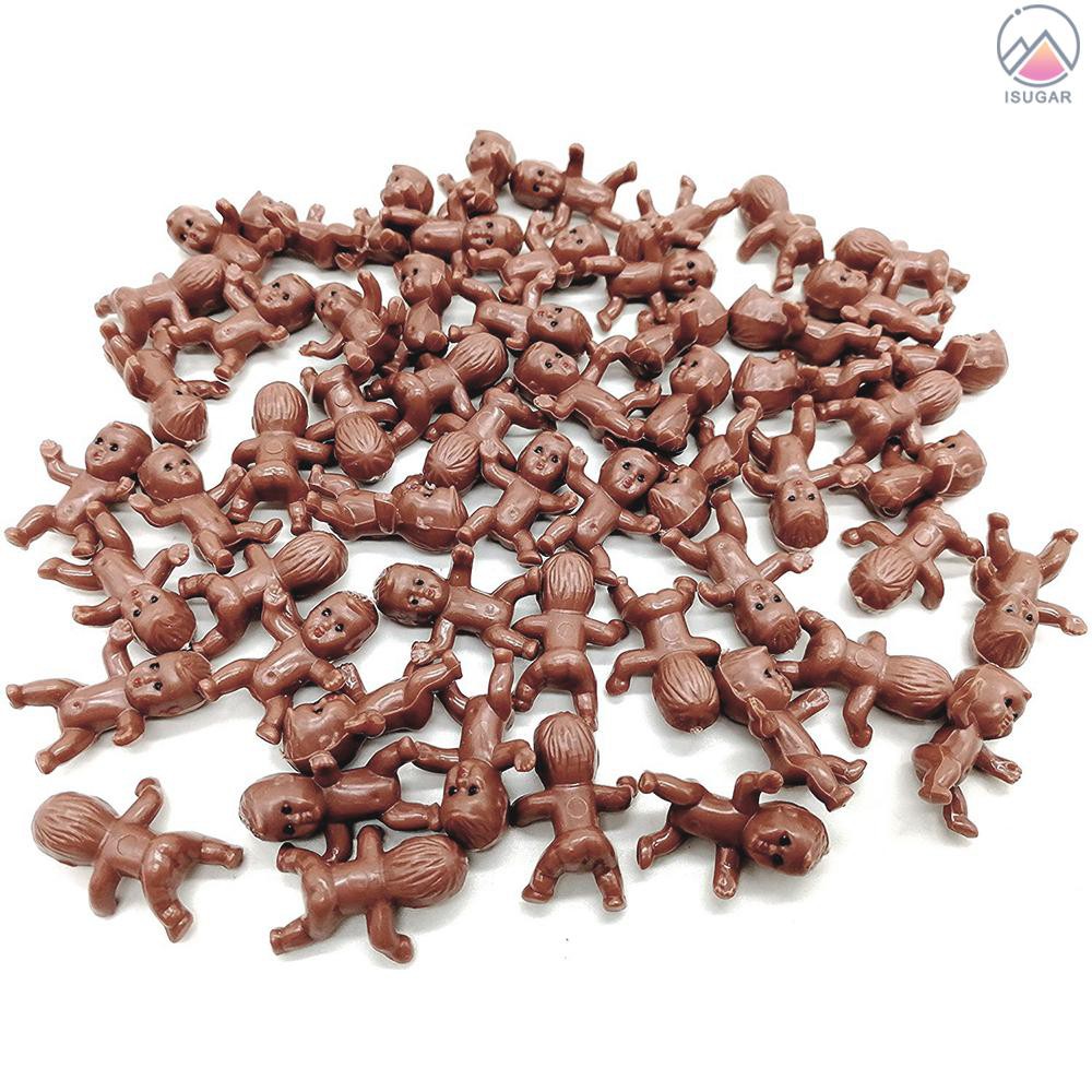 100pcs Mini Baby Mini Plastic Babies for Baby Shower Ice Cubes Game Babies Party Decorations