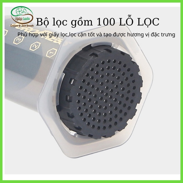 Set 350 Miếng Lọc Cà Phê Màu Trắng Khử Cặn YRP Hình Phẳng Hahulado Phù Hợp Aeropress Dụng Cụ Nén Ép Lọc Cà Phê Kiểu Mỹ
