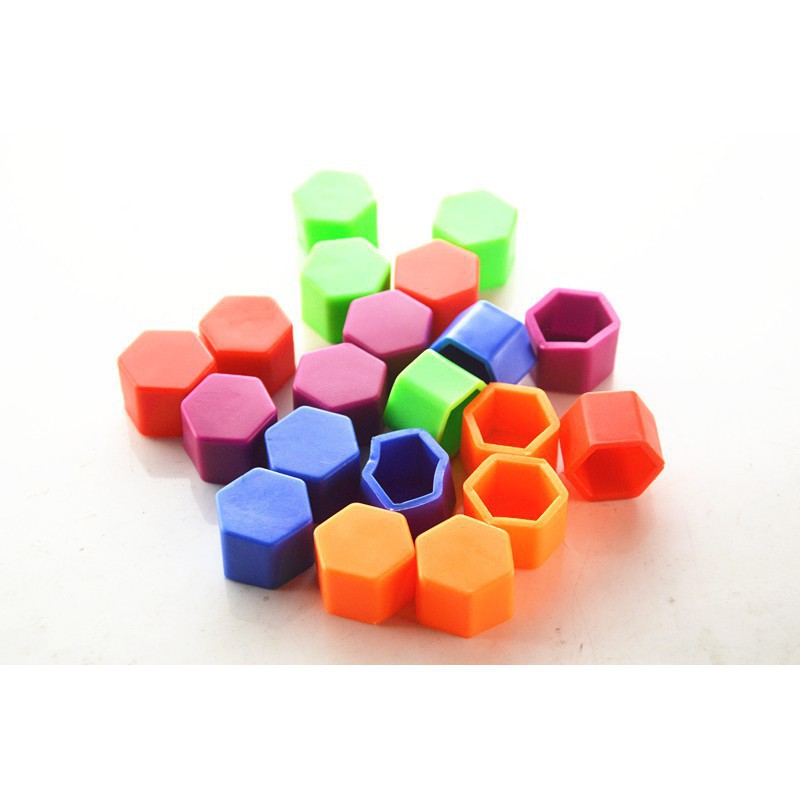 Bộ 20 Nút Silicon Lục Giác Bọc Bảo Vệ Mâm Bánh Xe Ô Tô Chuyên Dụng 17/19/21