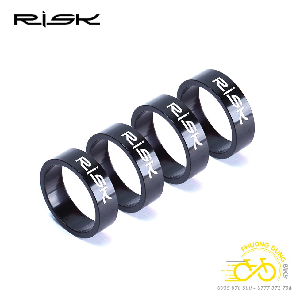 Bộ 4 Vòng chêm cổ nhôm xe đạp RISK 10mm