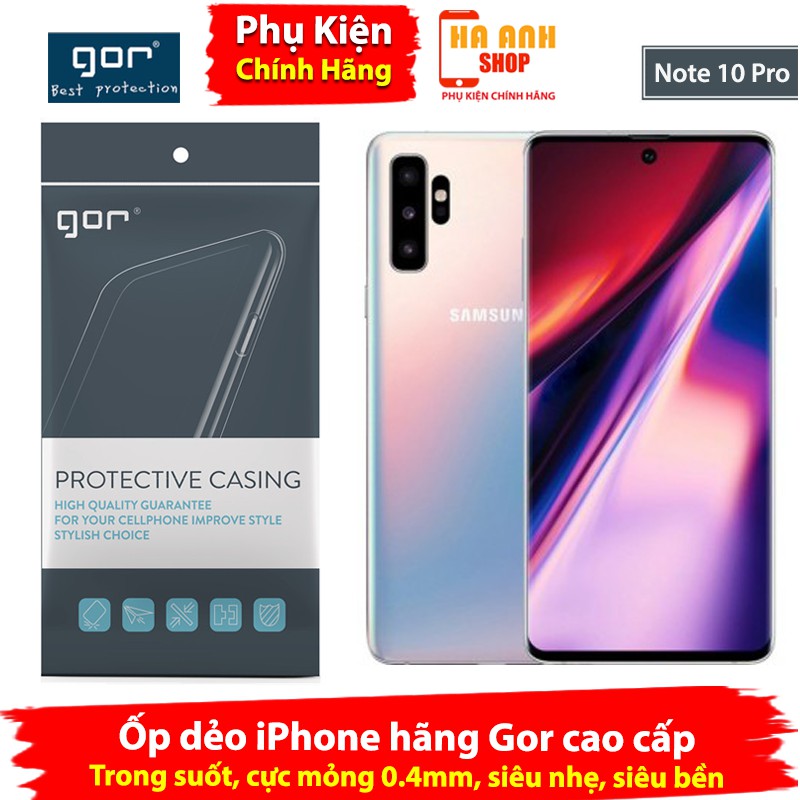 Ốp Samsung Note 10 Pro / Note 10 Plus / Note 10+ hãng Gor cao cấp trong suốt