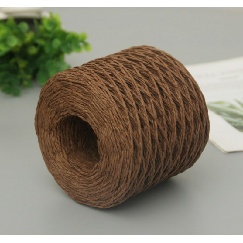 Sợi cói giấy cuộn sẵn móc mũ nón túi