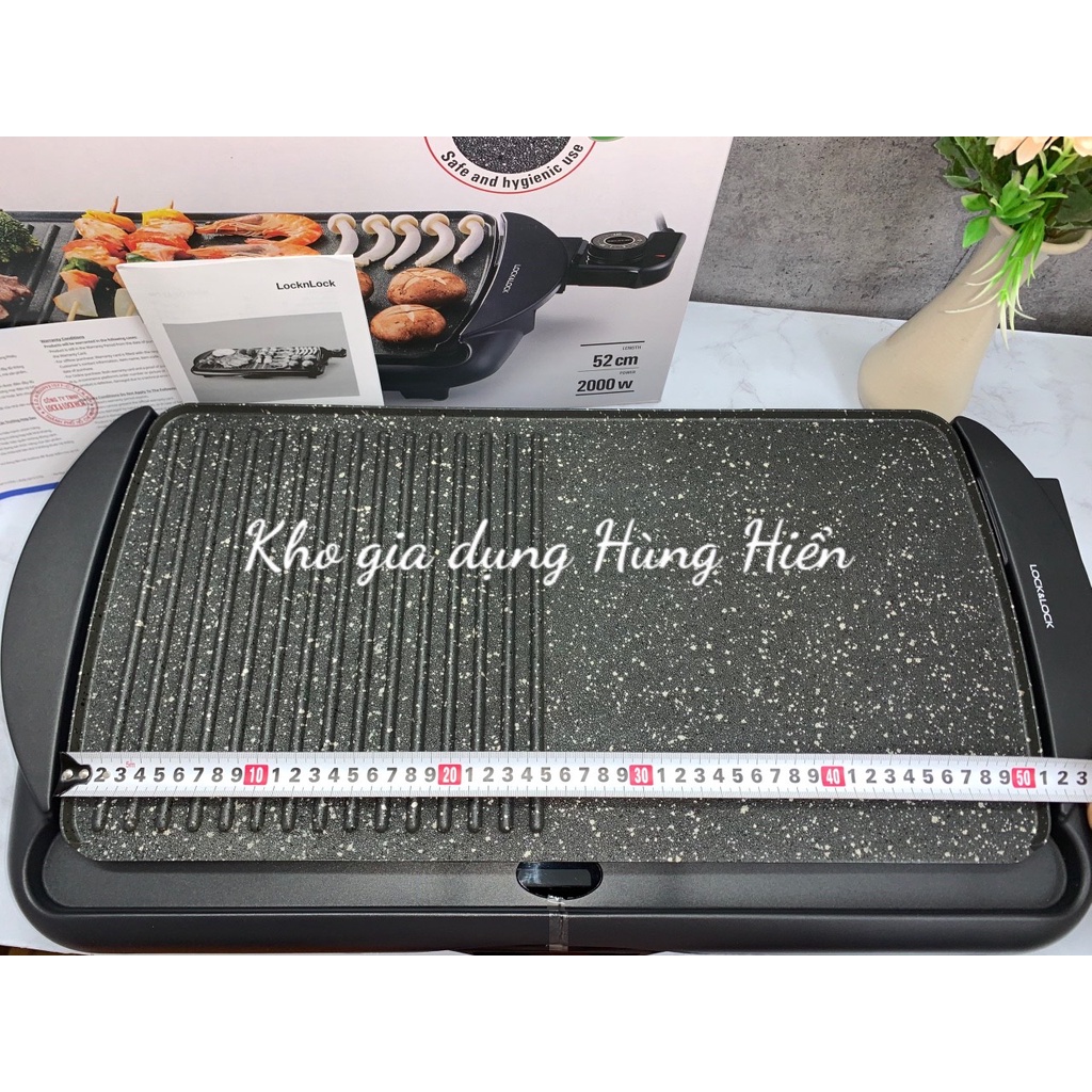 (Mã CHUT002 giảm 8%) Bếp nướng điện Lock&amp;Lock EJG231 - Mặt bếp đá chống dính - Hàng Chính Hãng