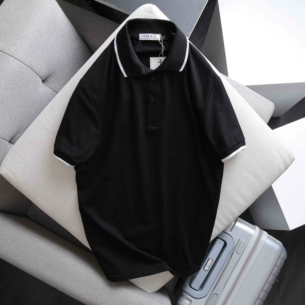 Áo thun nam ngắn tay có cổ cao cấp trơn đủ màu đơn giản chất vải cotton co giãn bốn chiều mặc mát form rộng VBSHOP