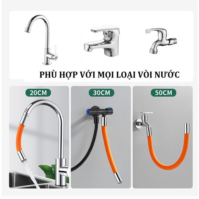 Đầu nối dài vòi nước, chậu rửa Xoay 360 độ tiện lợi  - T7034