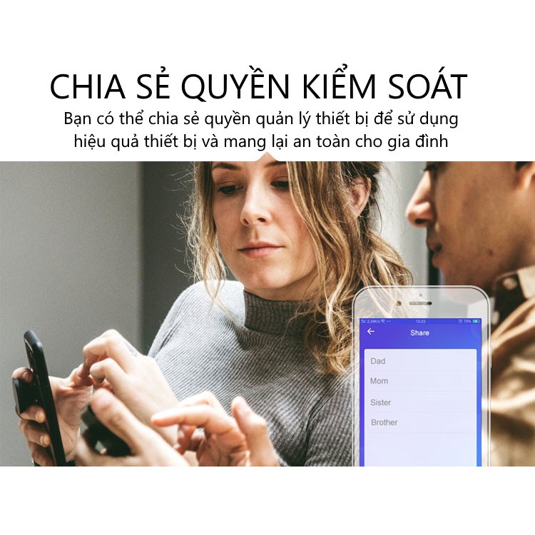 Công tắc cảm ứng đèn Wifi Smart Switch 3 nút WS