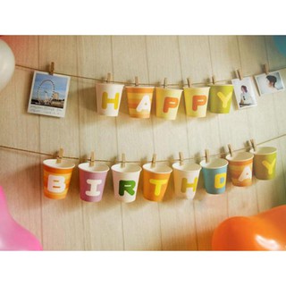 set 5 cốc giấy hoạt hình