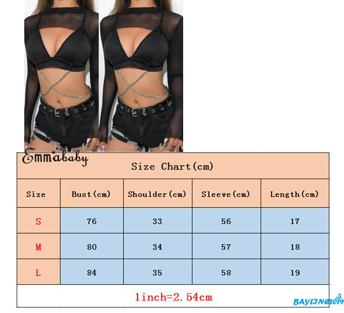 Áo Lưới Croptop Xuyên Thấu Dài Tay Quyến Rũ Dành Cho Nữ