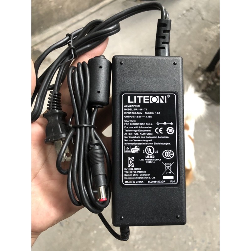 adapter nguồn Liteon 12v 3.33a chân 5.5*2.5mm