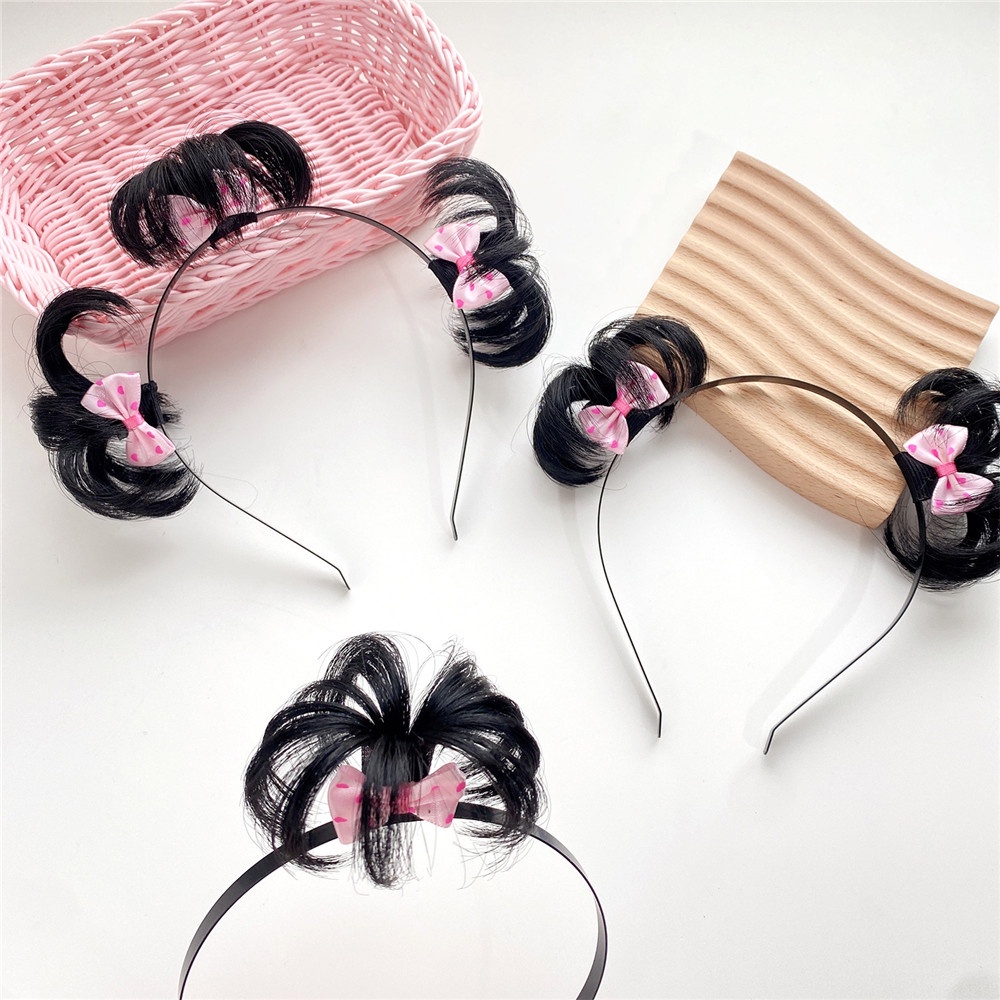 Băng Đô Cài Tóc Đính Nơ Dễ Thương Vui Nhộn Phong Cách Hàn Quốc