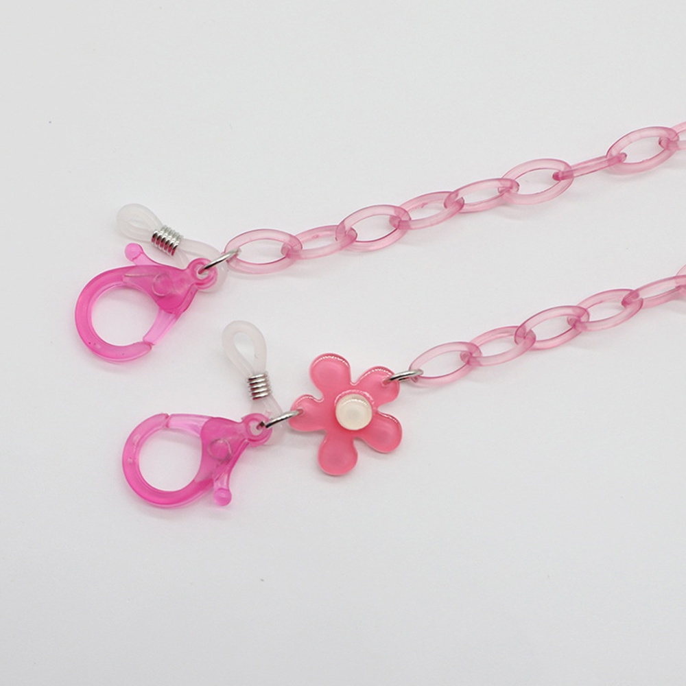 Dây Đeo Mắt Kính Chống Thất Lạc Bằng Acrylic Họa Tiết Hoa Hoạt Hình Dễ Thương
