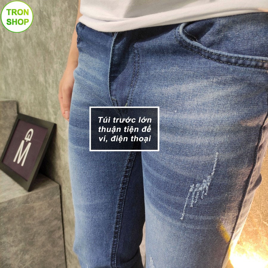 Quần jean nam co giãn vải jean dày chất lượng TS795 Tronshop