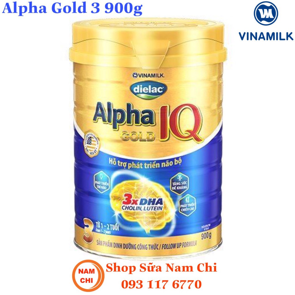 Sữa Bột Vinamilk Dielac Alpha Gold 3 (1-2 Tuổi) 900g