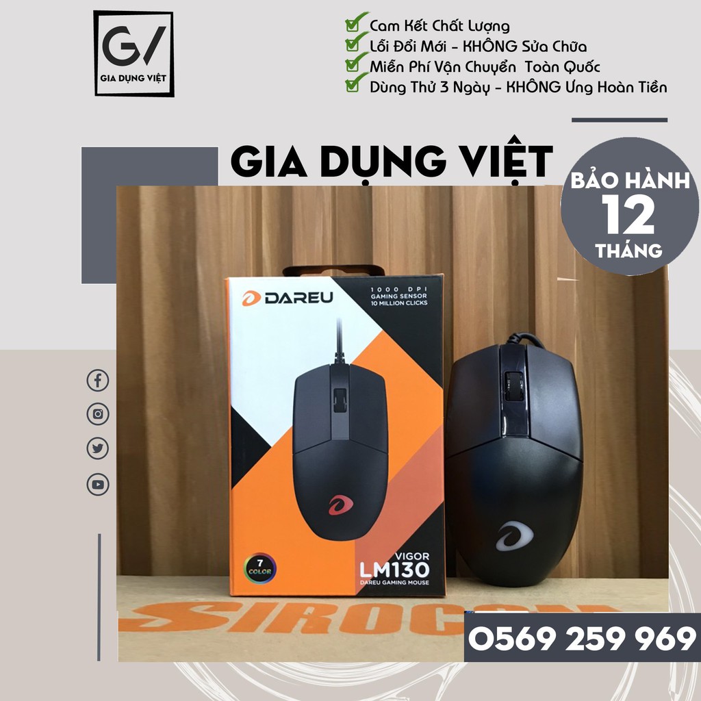 Vỏ Chuột Gaming Dareu LM130, Chuột Game Dareu LM130