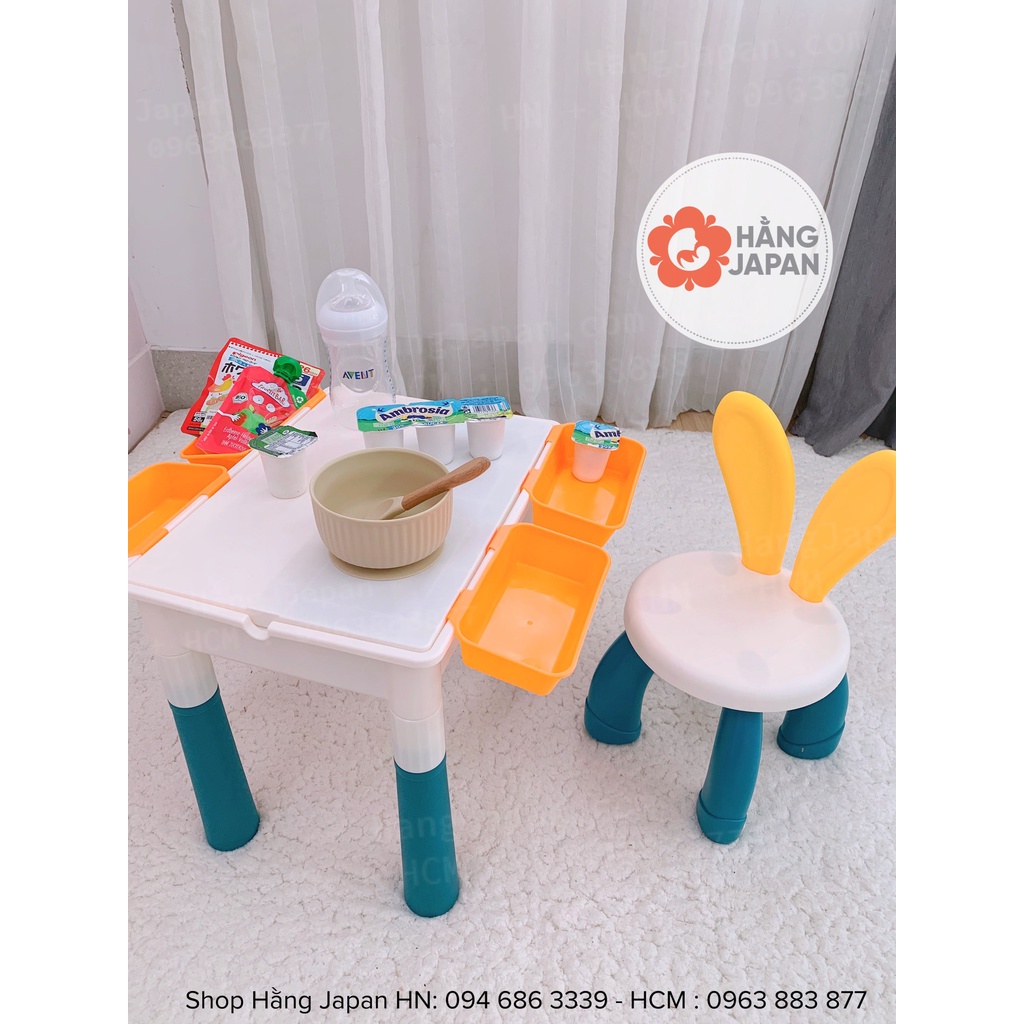 Bộ bàn ghế ghép lego Holla HL-10106 szie nhỏ cho bé tặng bộ lego 70 chi tiết