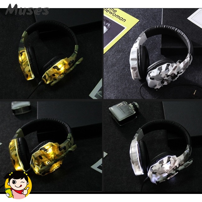 Tai Nghe Chụp Tai Có Dây Cổng USB Dạ Quang Chuyên Game