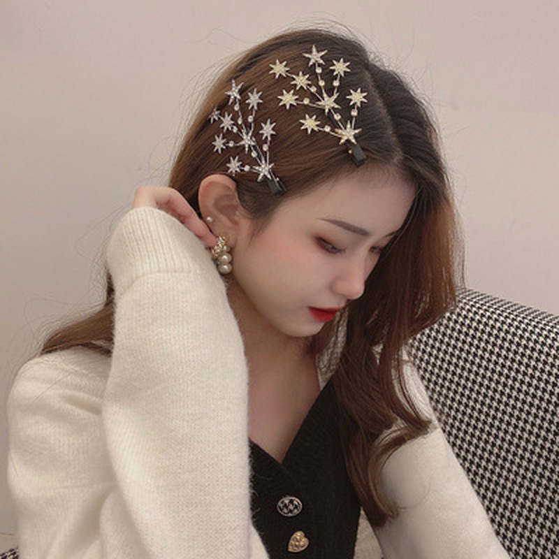 Kẹp Tóc Hình Nhánh Cây Đính Kim Cương Giả Thời Trang Cho Nữ