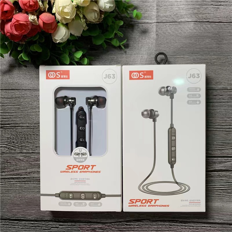 Tai nghe Thể Thao Bluetooth không dây công nghê 5.0 J63 Thể thao Có mic sử dụng đầy đủ chức năng nghe gọi đàm thoại