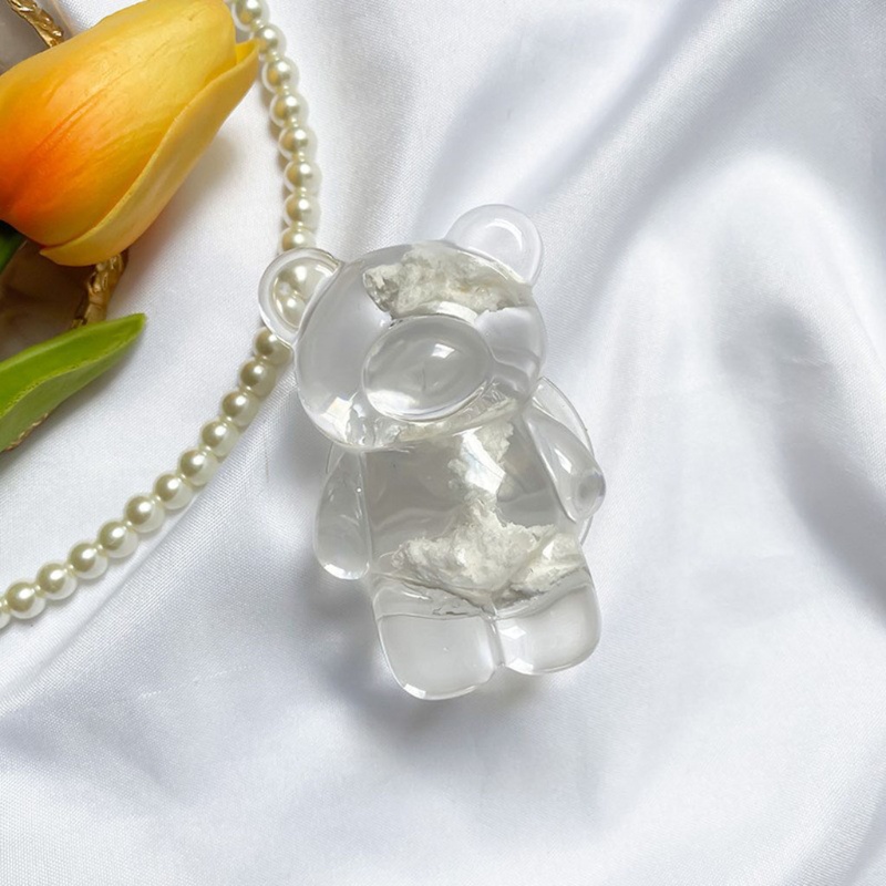 Khuôn Epoxy Mini Kèm Giá Đỡ Hình Gấu Dễ Thương Trang Trí Nhà Cửa / Xe Hơi