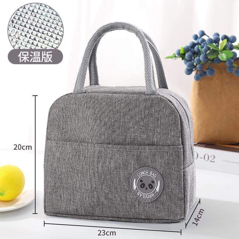 Túi Đựng Hộp Cơm Giữ Nhiệt Vải Trơn Chống Thấm Nước Lunch Bag Tiện Dụng